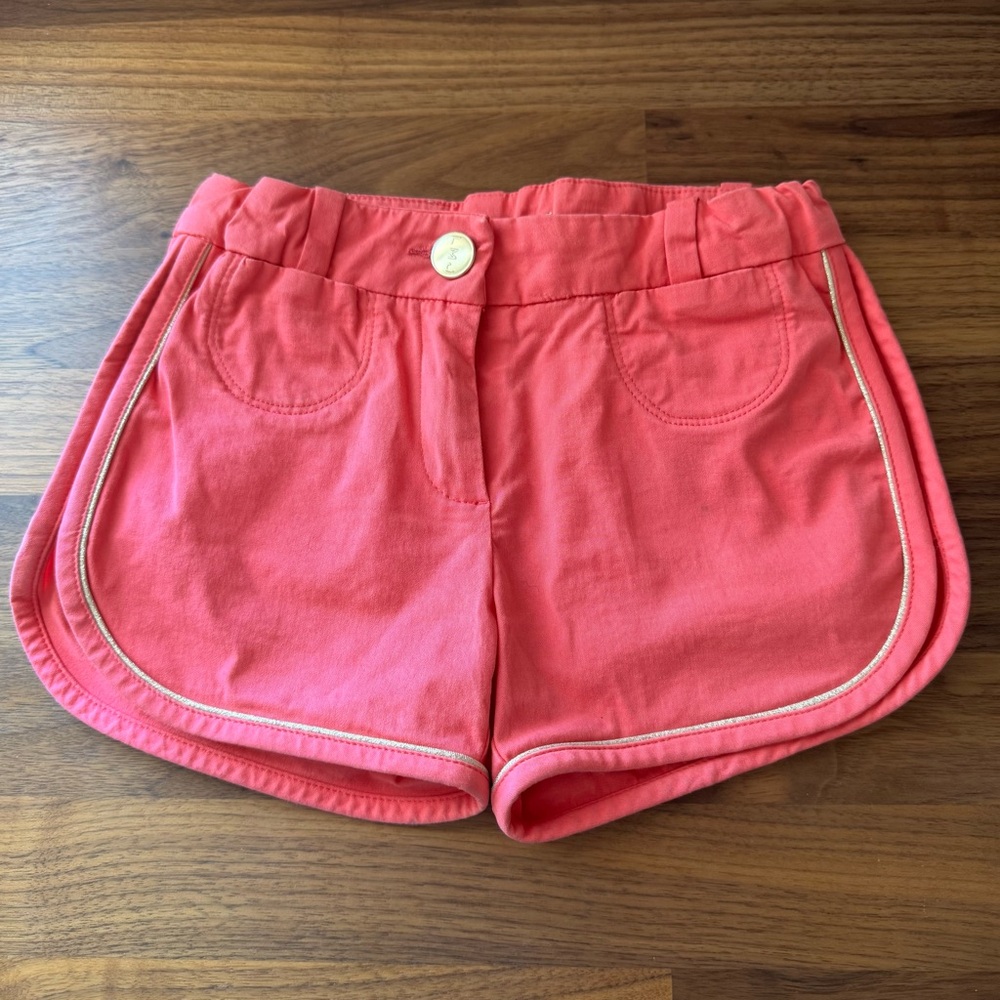 Little Marc Jacobs Coral Dolphin Hem  Shorts with Shimmery Gold Piping - Size 3
